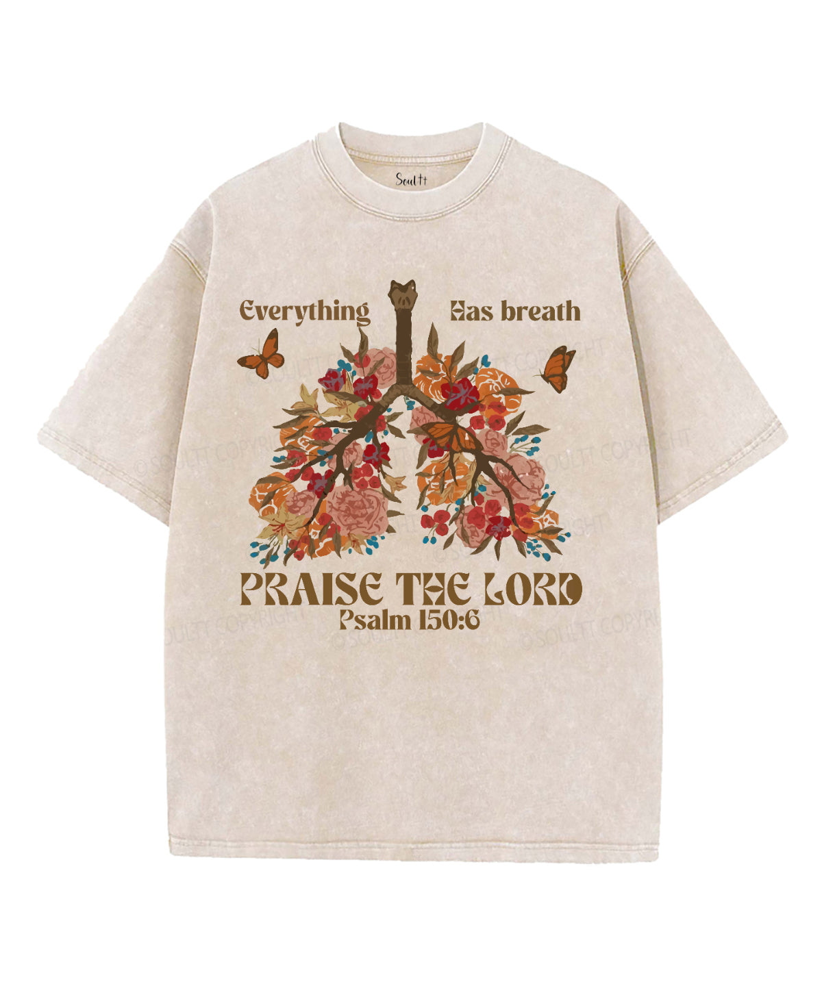 Everything Has Breath Paise the Lord Washed Christian T-shirt Hoodie, Sweatshirt | CiraTrend.com (Image 2)