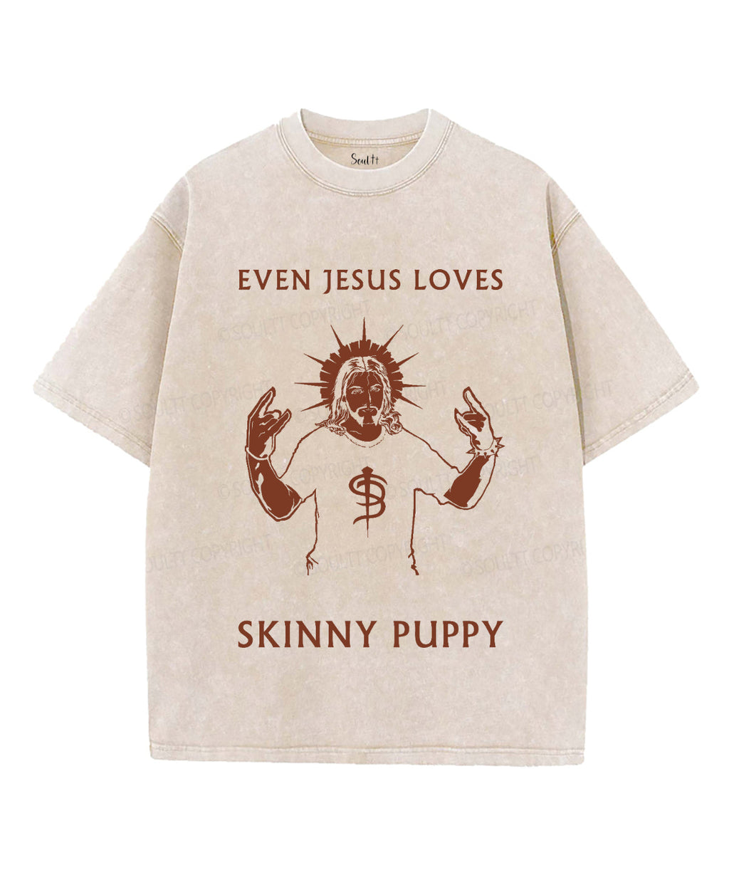 Even Jesus Loves Skinny Puppy Unisex Washed Christian T-shirt Hoodie, Sweatshirt | CiraTrend.com (Image 4)