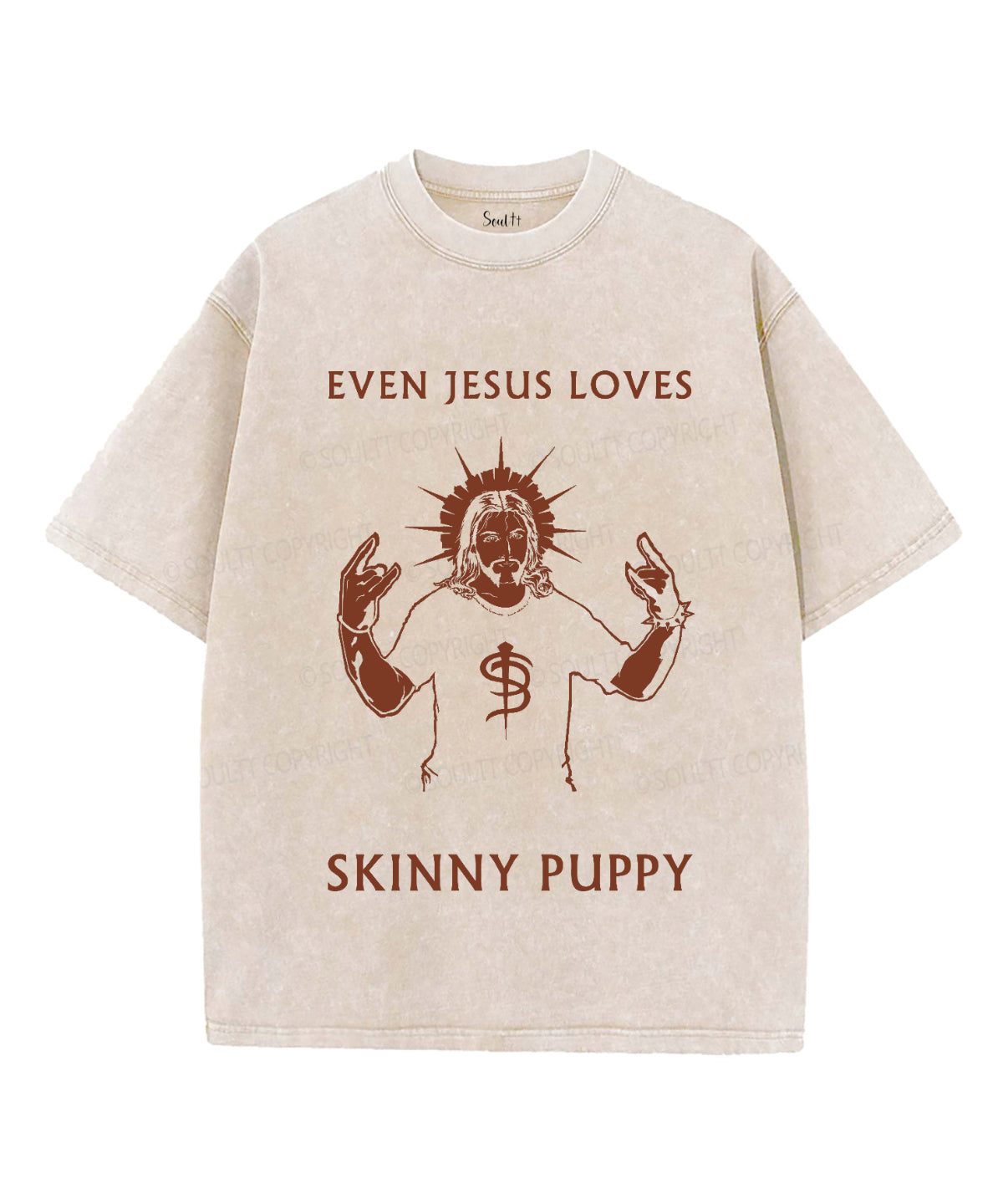 Even Jesus Loves Skinny Puppy Unisex Washed Christian T-shirt Hoodie, Sweatshirt | CiraTrend.com (Image 4)