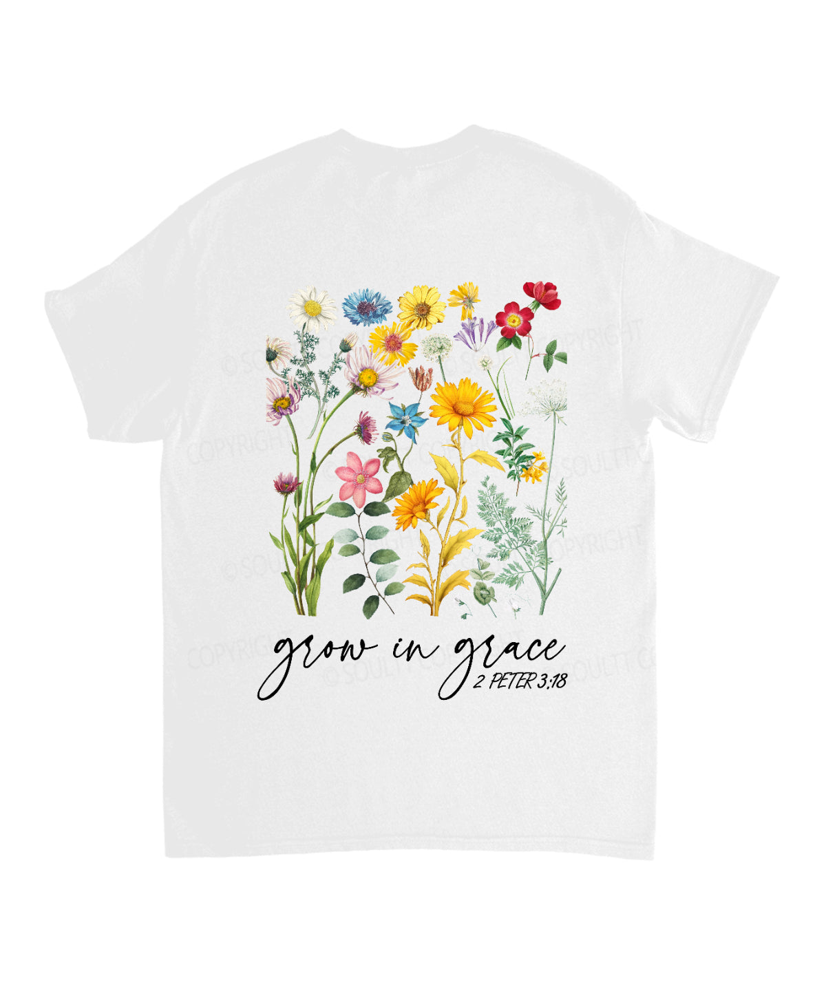 Grow In Grace Double Sided Unisex Cotton Christian T-Shirt Hoodie, Sweatshirt | CiraTrend.com (Image 3)