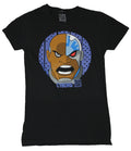 Teen Titans Go Girls Juniors T-Shirt - Cyborg Circle Face Cartoon Image Hoodie, Sweatshirt | CiraTrend.com