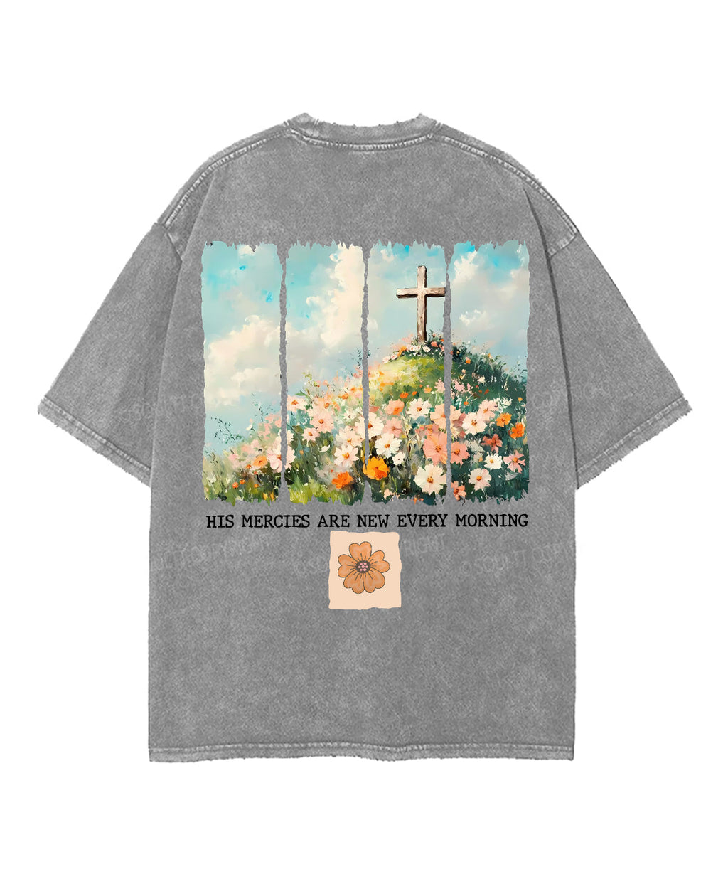 His Mercies Are New Double Sided Unisex Washed Christian T-shirt Style006 Hoodie, Sweatshirt | CiraTrend.com (Image 5)