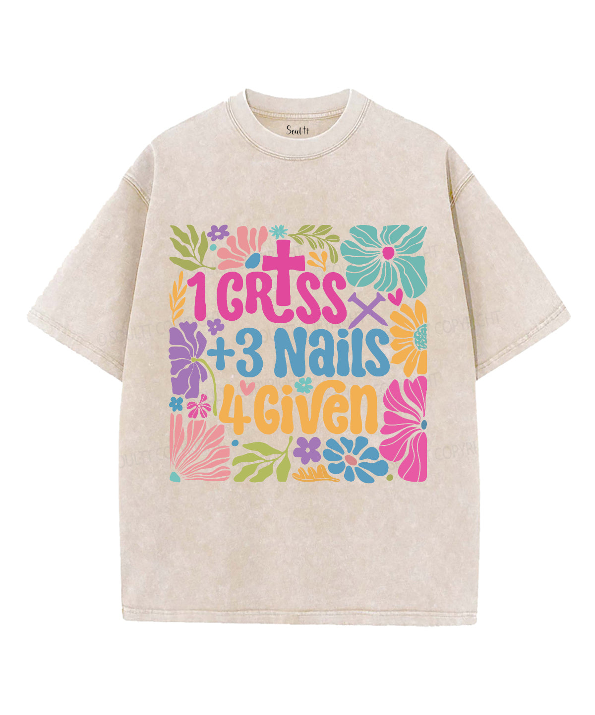 1 Cross + 3 Nails 4Given Unisex Washed Christian T-shirt Style001 Hoodie, Sweatshirt | CiraTrend.com (Image 4)