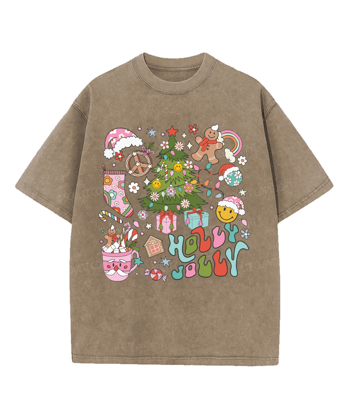 Holly Jolly Washed Christian T-Shirts, Hoodie, Sweatshirt