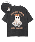 The Only Ghost Hunting Me Double Sided Unisex Washed Christian T-shirt Hoodie, Sweatshirt | CiraTrend.com (Image 1)