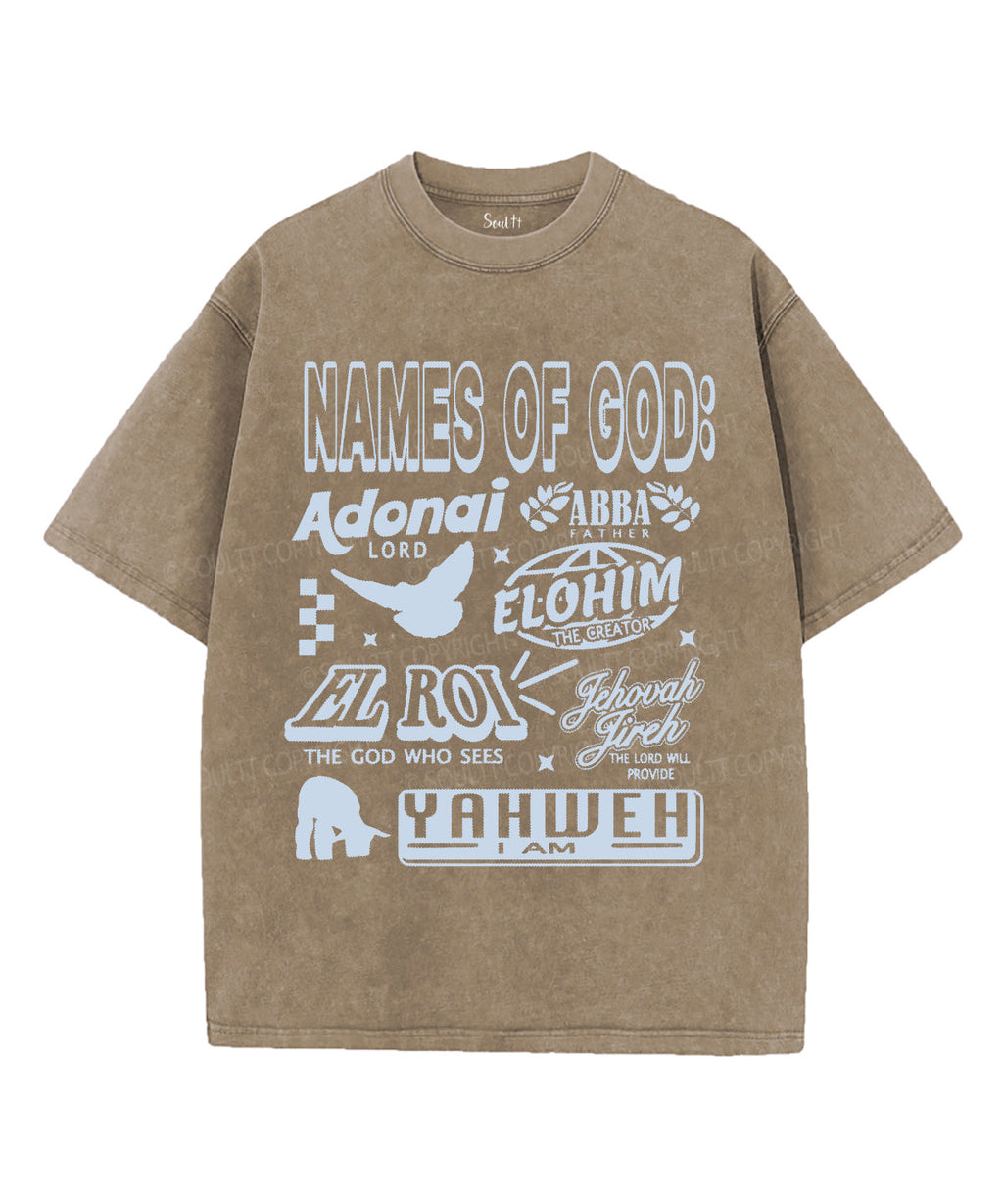 Names Of God Unisex Washed Christian T-shirt Hoodie, Sweatshirt | CiraTrend.com (Image 5)