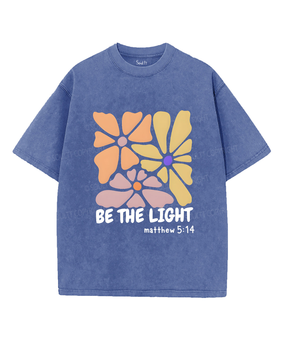 Be the Light Unisex Washed Christian T-shirt Hoodie, Sweatshirt | CiraTrend.com (Image 3)