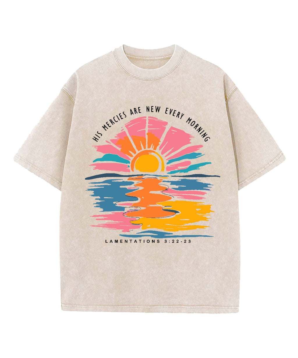 His Mercies Are New Washed Christian Style002 T-Shirts, Hoodie, Sweatshirt