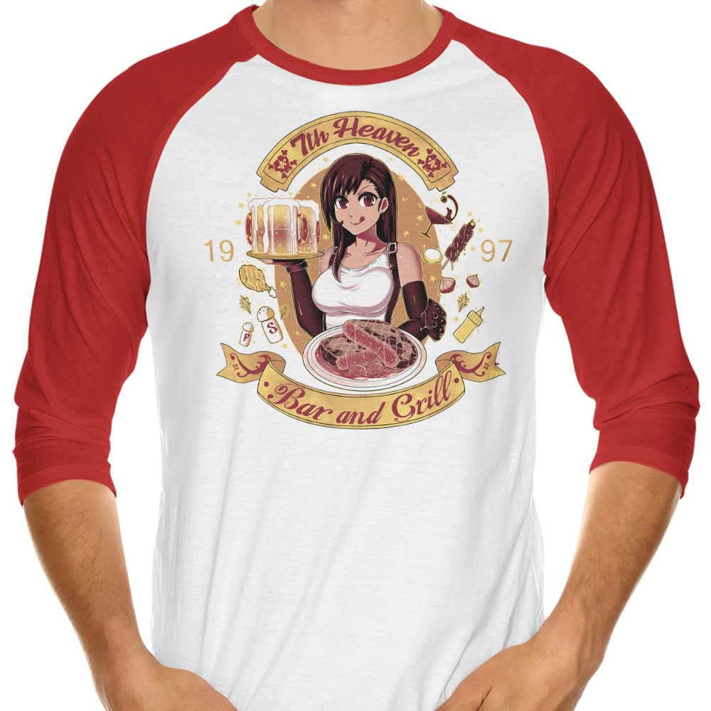 7th Heaven Bar and Grill - 3/4 Sleeve Raglan T-Shirt Hoodie, Sweatshirt | CiraTrend.com (Image 4)