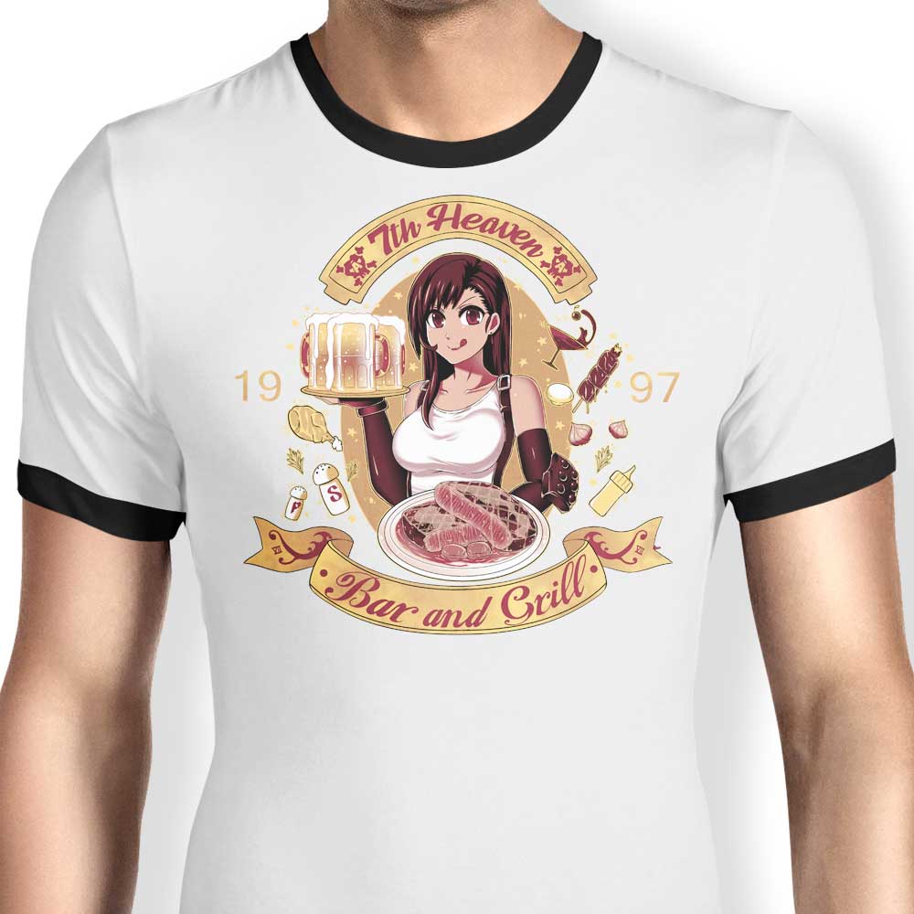 7th Heaven Bar and Grill - Ringer T-Shirt Hoodie, Sweatshirt | CiraTrend.com (Image 1)