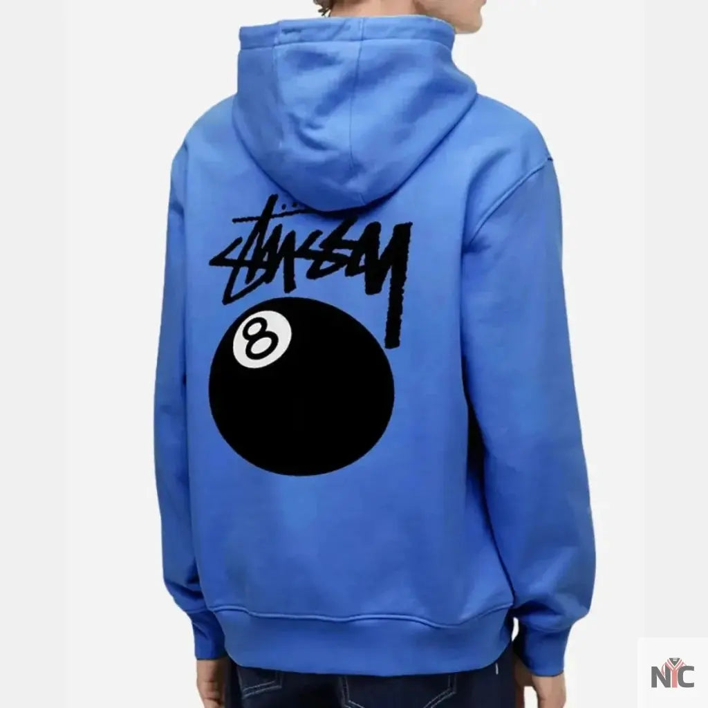8 Ball Unisex Stussy Blue Hoodie T-Shirts, Sweatshirt | CiraTrend.com (Image 2)