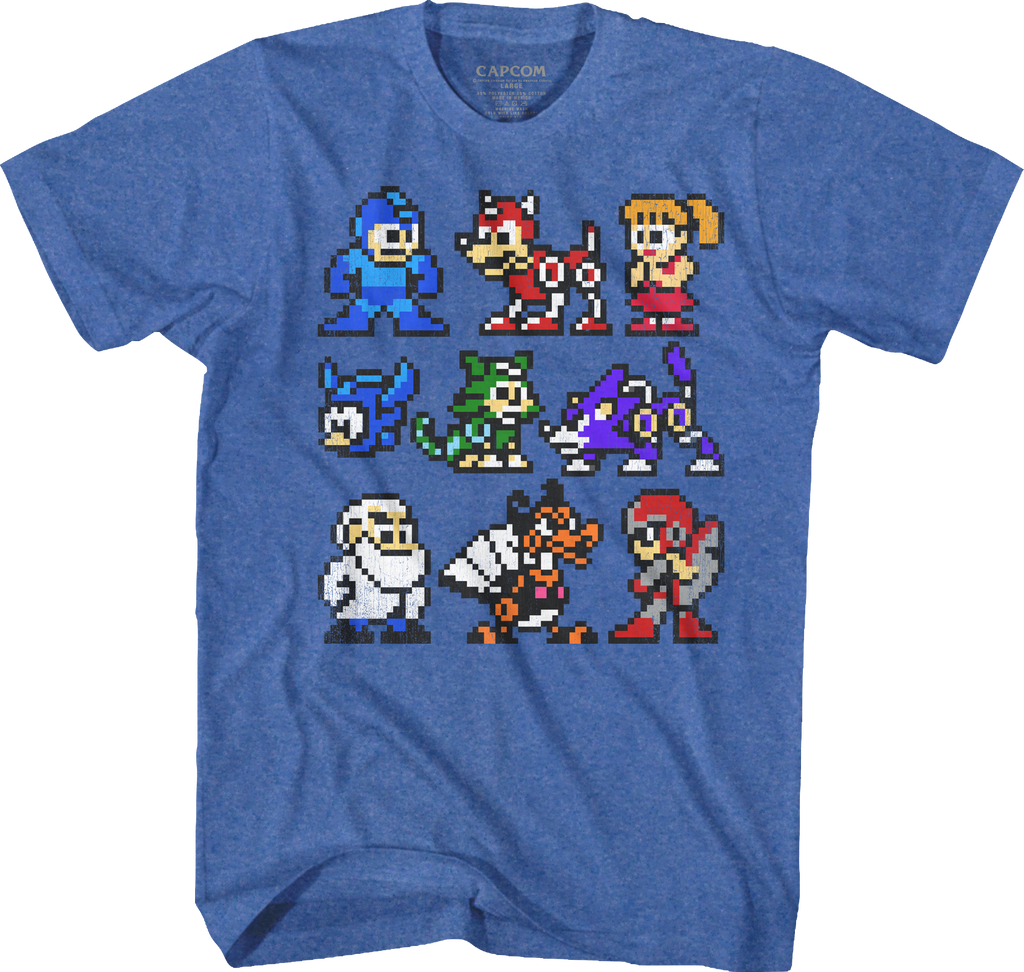8 Bit Cast Mega Man T-Shirts, Hoodie, Sweatshirt