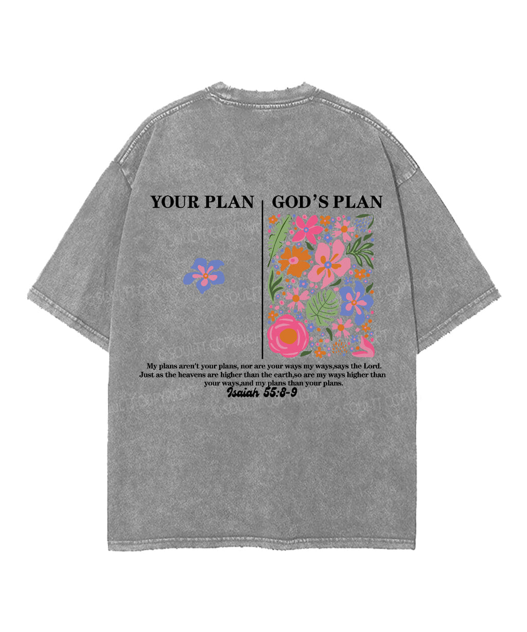 Your PlanÃ¯Â¼Å“God's Plan Double Sided Unisex Washed Christian T-shirt Hoodie, Sweatshirt | CiraTrend.com (Image 5)