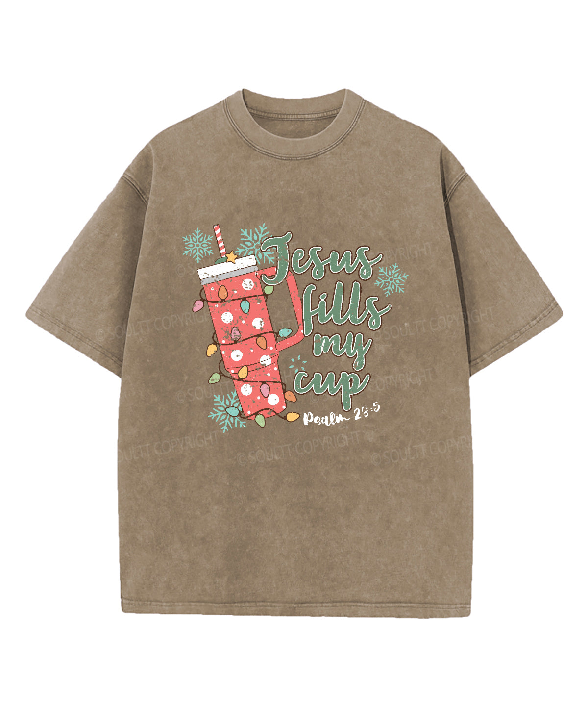 Jesus Fills My Cup Washed Christian T-shirt Hoodie, Sweatshirt | CiraTrend.com (Image 5)