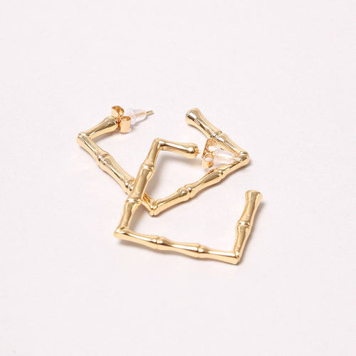 14K Gold-Dipped Square Hoop Earring