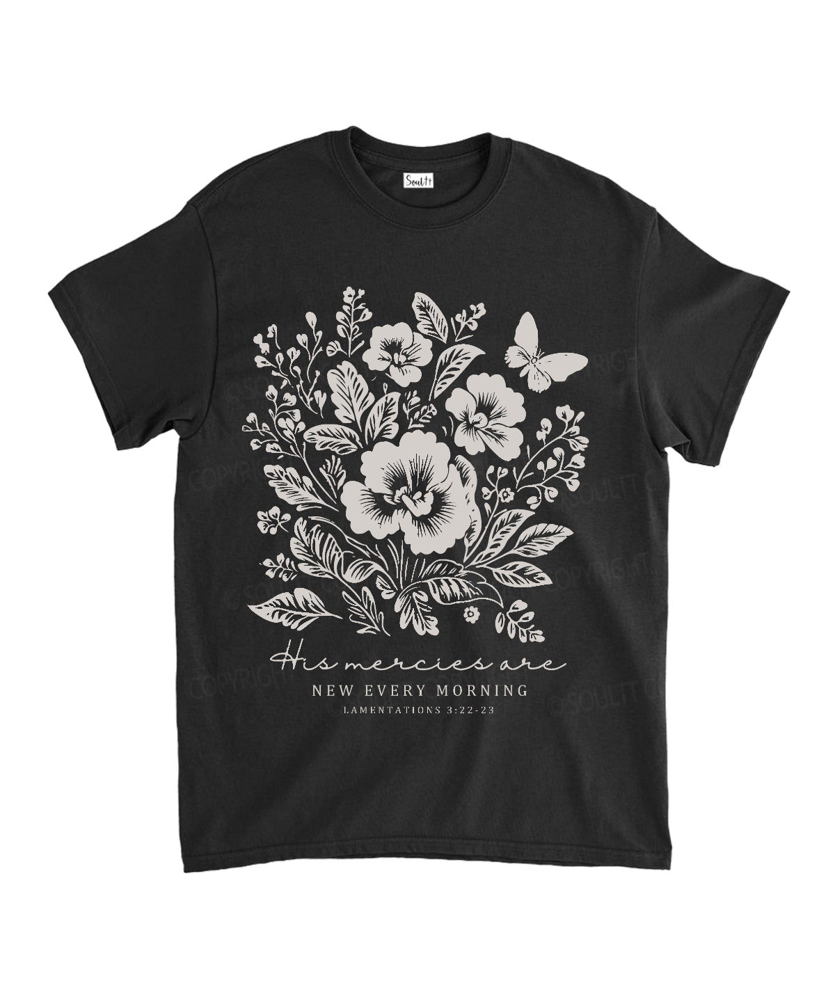 His Mercies Are New Every Morning Unisex Cotton Christian T-Shirt Hoodie, Sweatshirt | CiraTrend.com (Image 1)