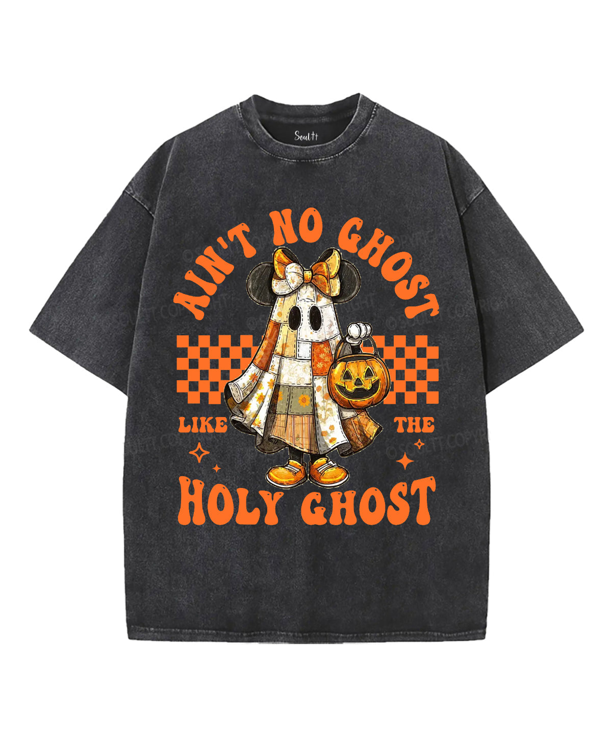 Halloween Holy Ghost Unisex Washed Christian T-shirt Style001 Hoodie, Sweatshirt | CiraTrend.com (Image 1)