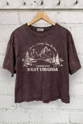 Country Road West Virginia Graphic Crop Top