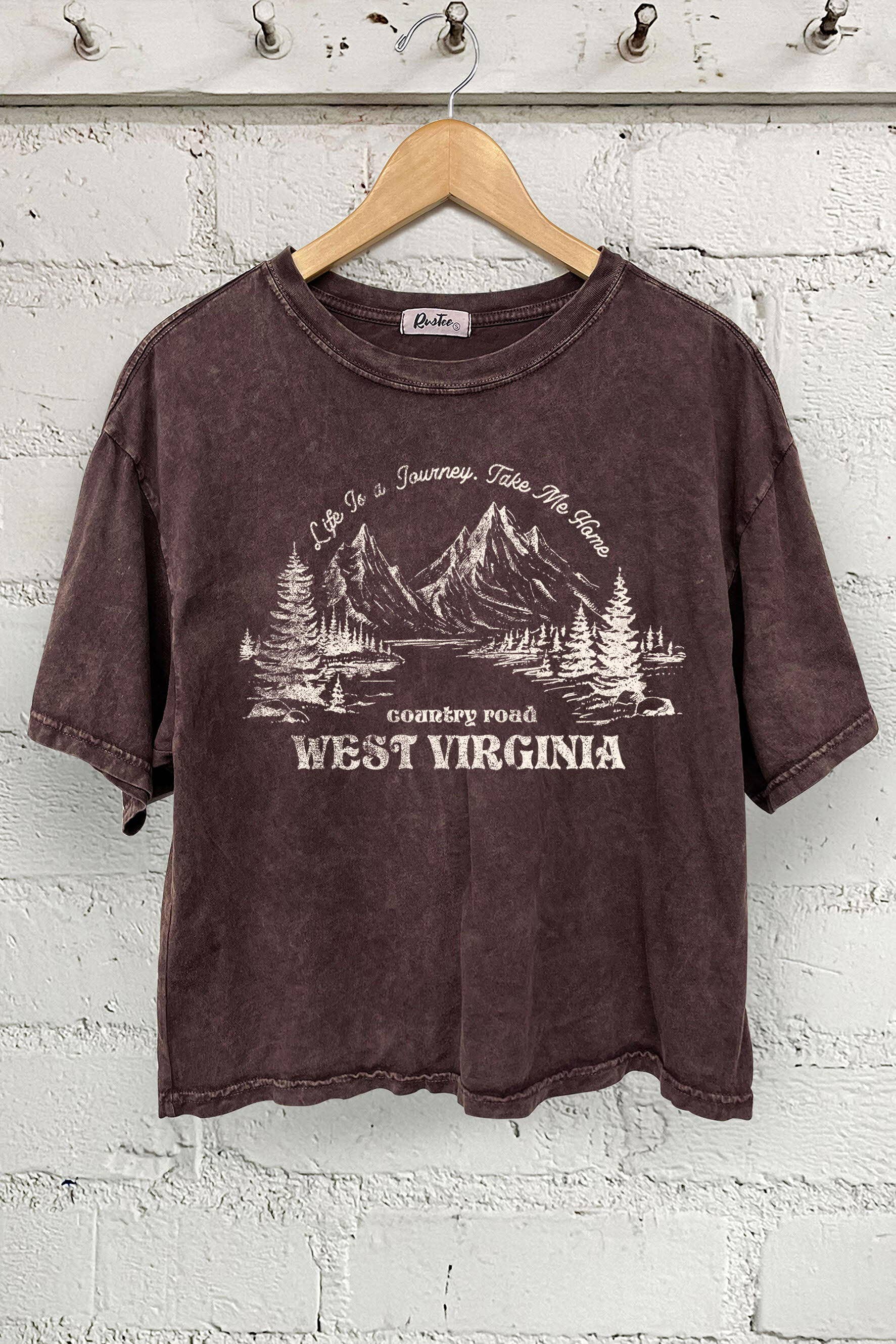 Country Road West Virginia Graphic Crop Top