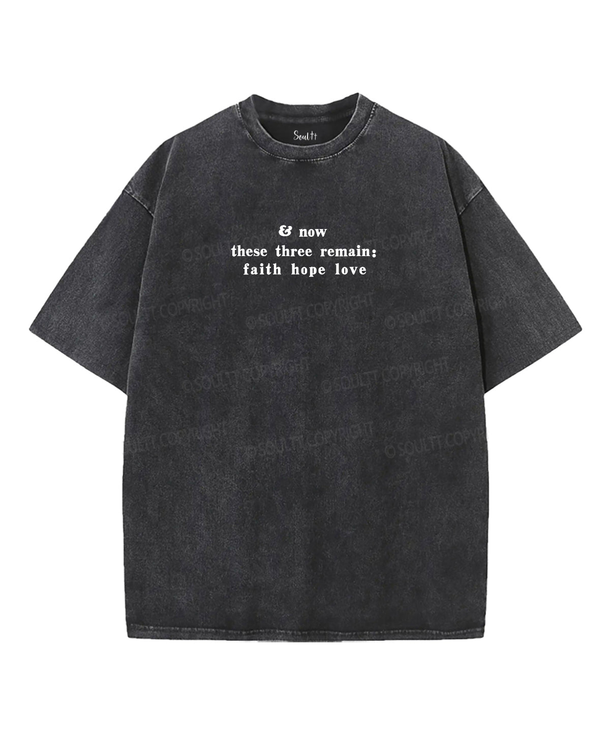 Faith Hope Love Double Sided Washed Christian T-shirt Hoodie, Sweatshirt | CiraTrend.com (Image 4)
