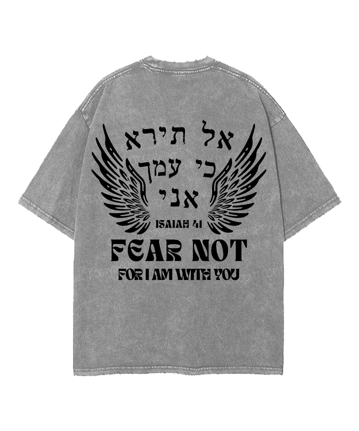 Fear Not Double Sided Unisex Washed Christian T-shirt Hoodie, Sweatshirt | CiraTrend.com (Image 5)
