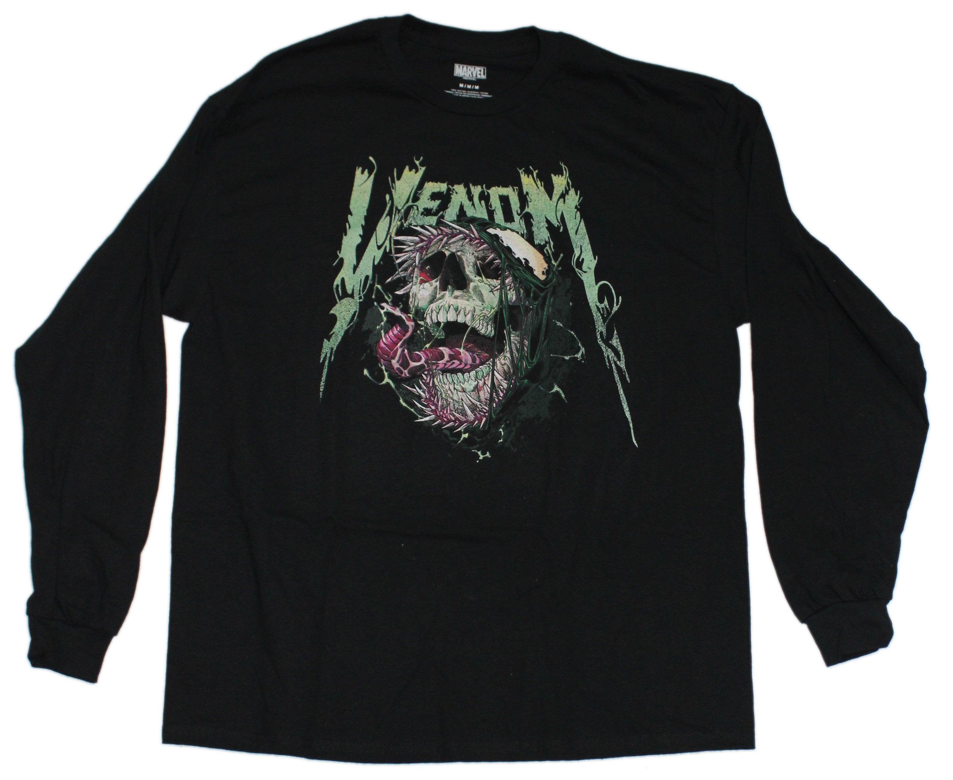 Venom Mens Long Sleeve  MEns T-Shirt - Rock & Roll Venom Skull Logo Hoodie, Sweatshirt | CiraTrend.com