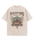 No Weapon Formed Against Me Washed Christian T-shirt Hoodie, Sweatshirt | CiraTrend.com (Image 1)