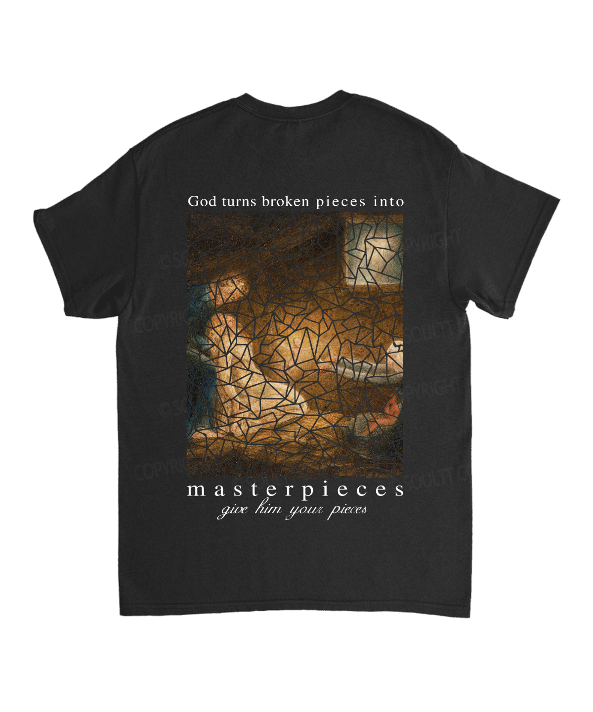 The Nativity God Turns Double Sided Unisex Cotton Christian T-Shirt Hoodie, Sweatshirt | CiraTrend.com (Image 5)