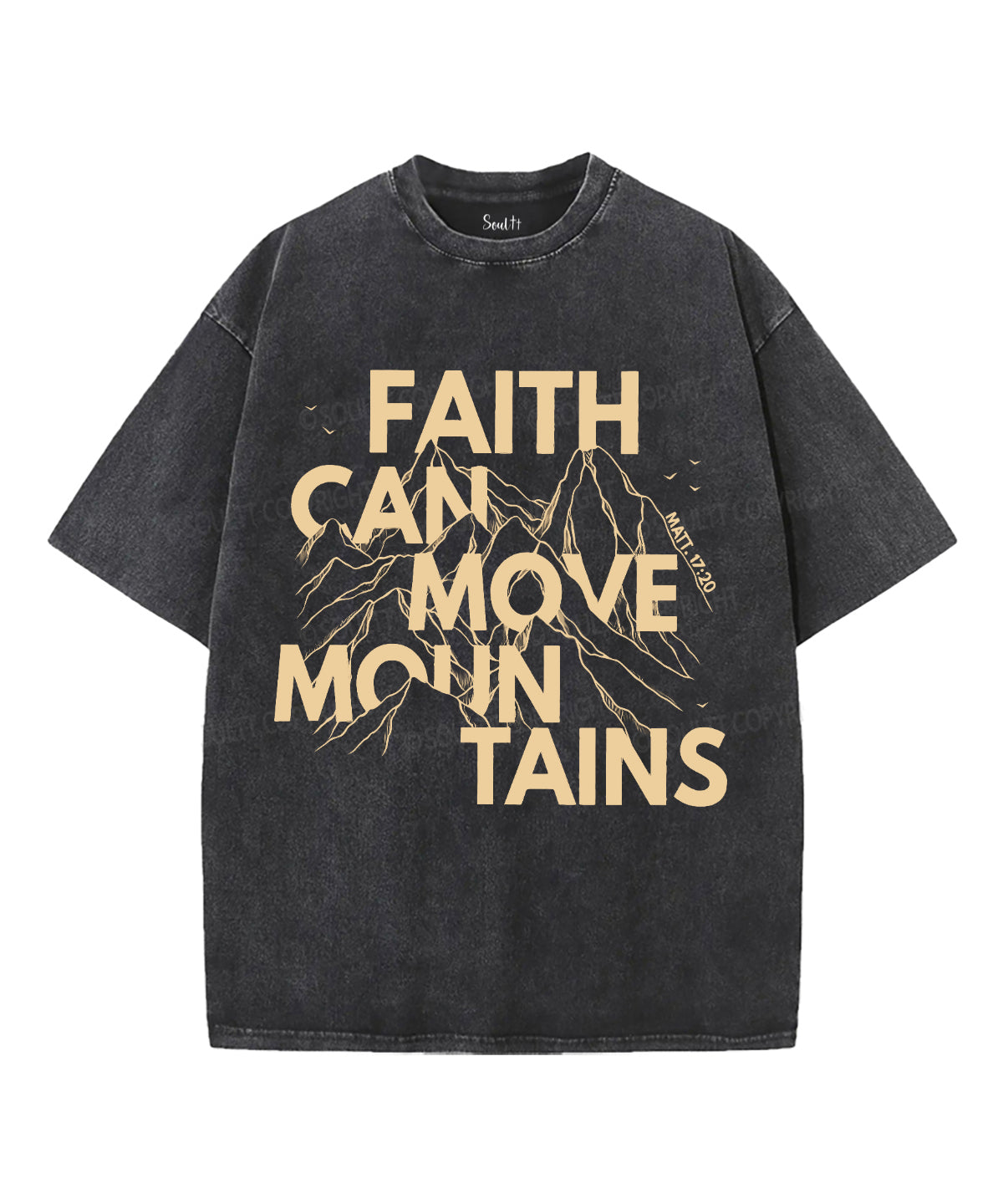Faith Can Move Unisex Washed Christian T-shirt Hoodie, Sweatshirt | CiraTrend.com (Image 2)