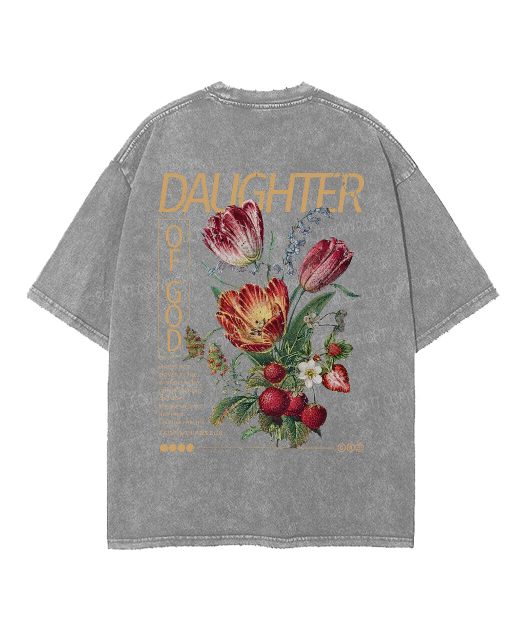 Daughter God Double Sided Washed Christian T-Shirts, Hoodie, Sweatshirt