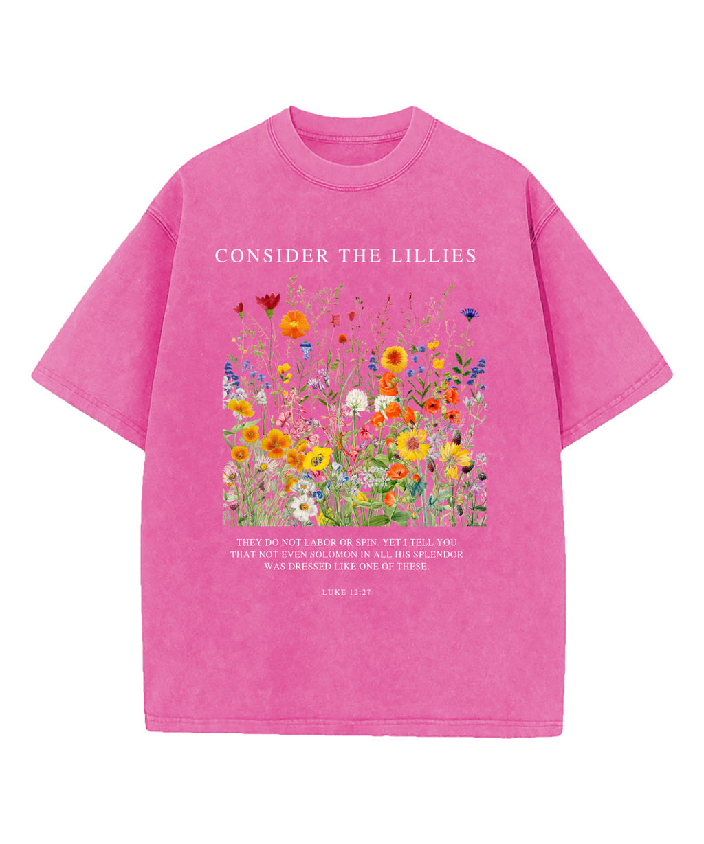 Consider The Lilies Washed Christian T-shirt Hoodie, Sweatshirt | CiraTrend.com (Image 2)