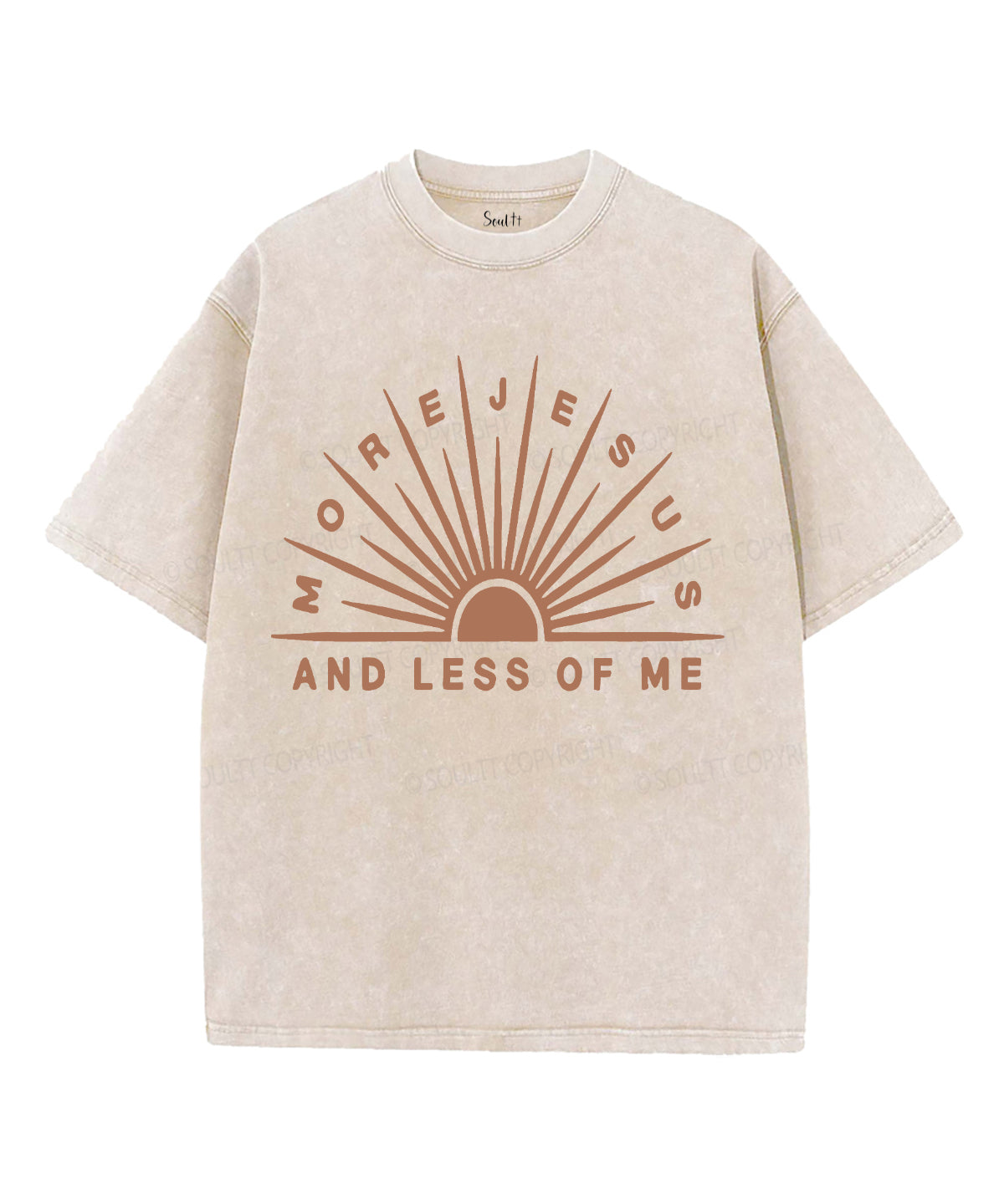 More Jesus And Less Of Me Unisex Washed Christian T-shirt Hoodie, Sweatshirt | CiraTrend.com (Image 2)