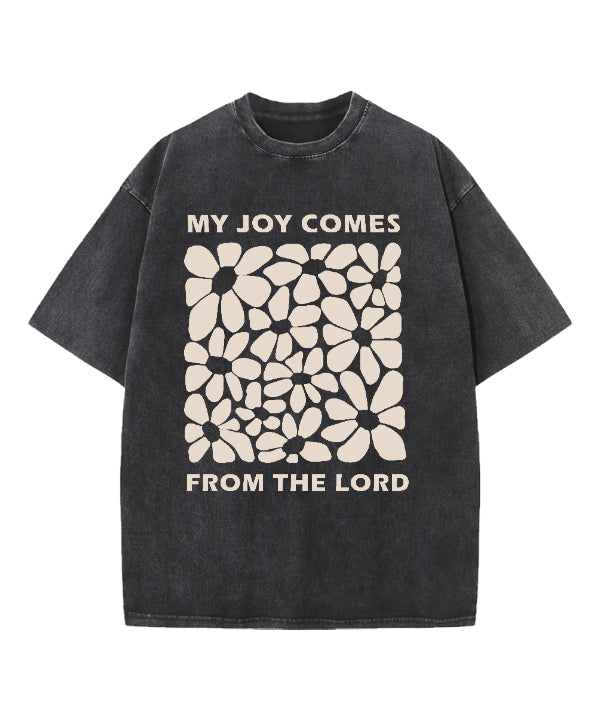 My Joy Comes From The Lord Washed Christian T-shirt Hoodie, Sweatshirt | CiraTrend.com (Image 3)