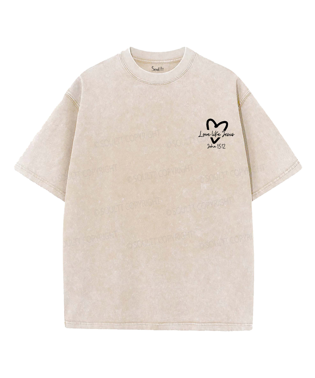 Love Like Jesus Double Sided Unisex Washed Christian T-shirt Style003 Hoodie, Sweatshirt | CiraTrend.com (Image 5)