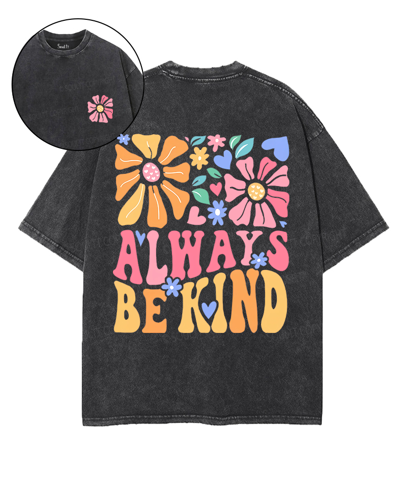 Be Kind Double Sided Unisex Washed Christian T-shirt Hoodie, Sweatshirt | CiraTrend.com (Image 1)