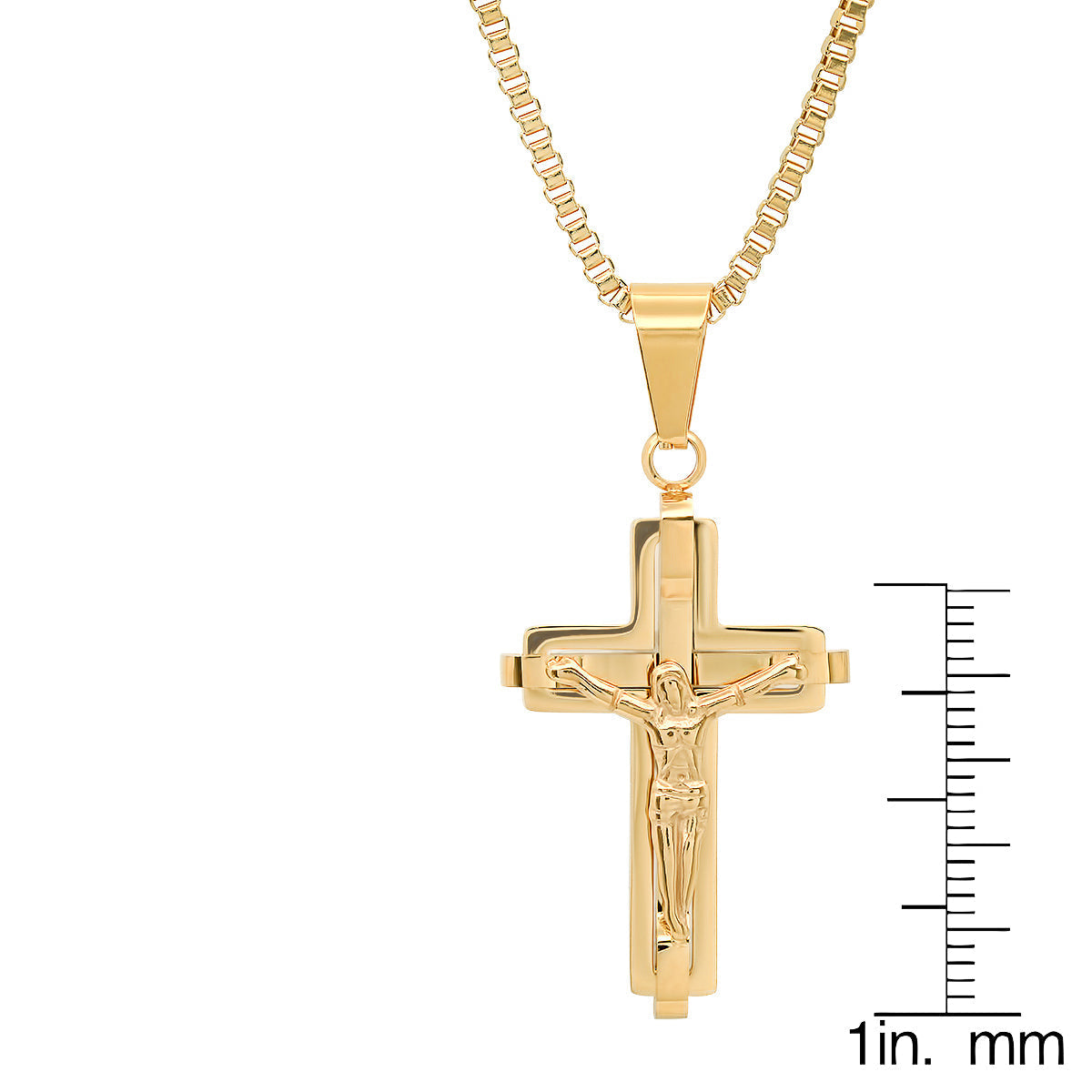 18K Gold Plated Stainless Steel Crucifix Pendant T-Shirts, Hoodie, Sweatshirt | CiraTrend.com (Image 3)