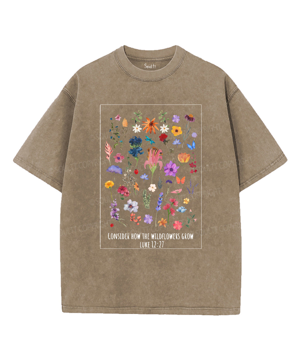 The Wildflowers Grow Unisex Washed Christian T-shirt Hoodie, Sweatshirt | CiraTrend.com (Image 4)