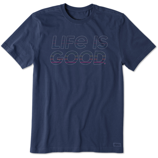Men's Life is Good Retro Short Sleeve Crusher-LITE Tee