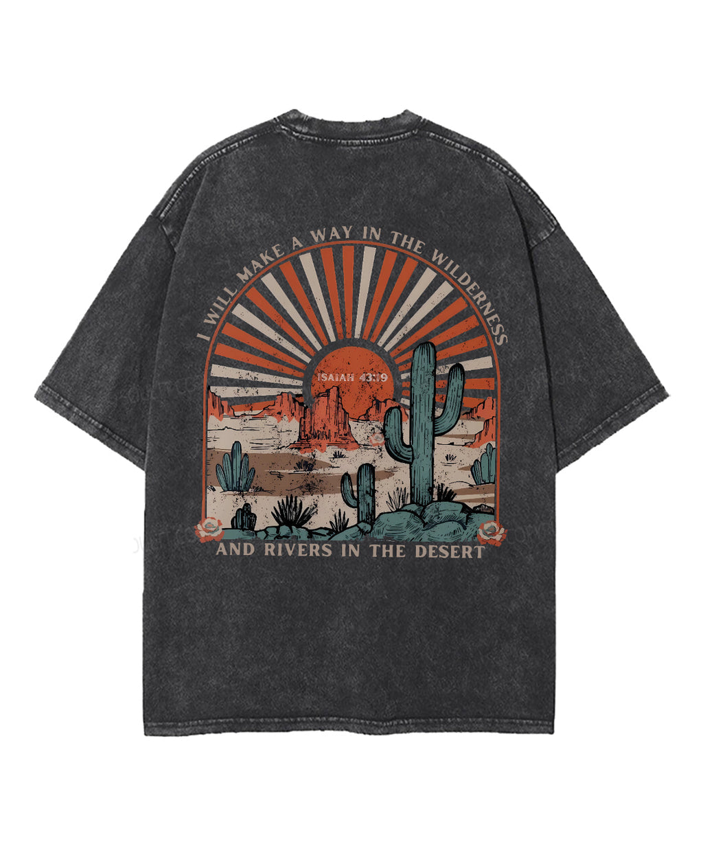 I Will Make Way Wilderness Double Sided Washed Christian T-Shirts, Hoodie, Sweatshirt