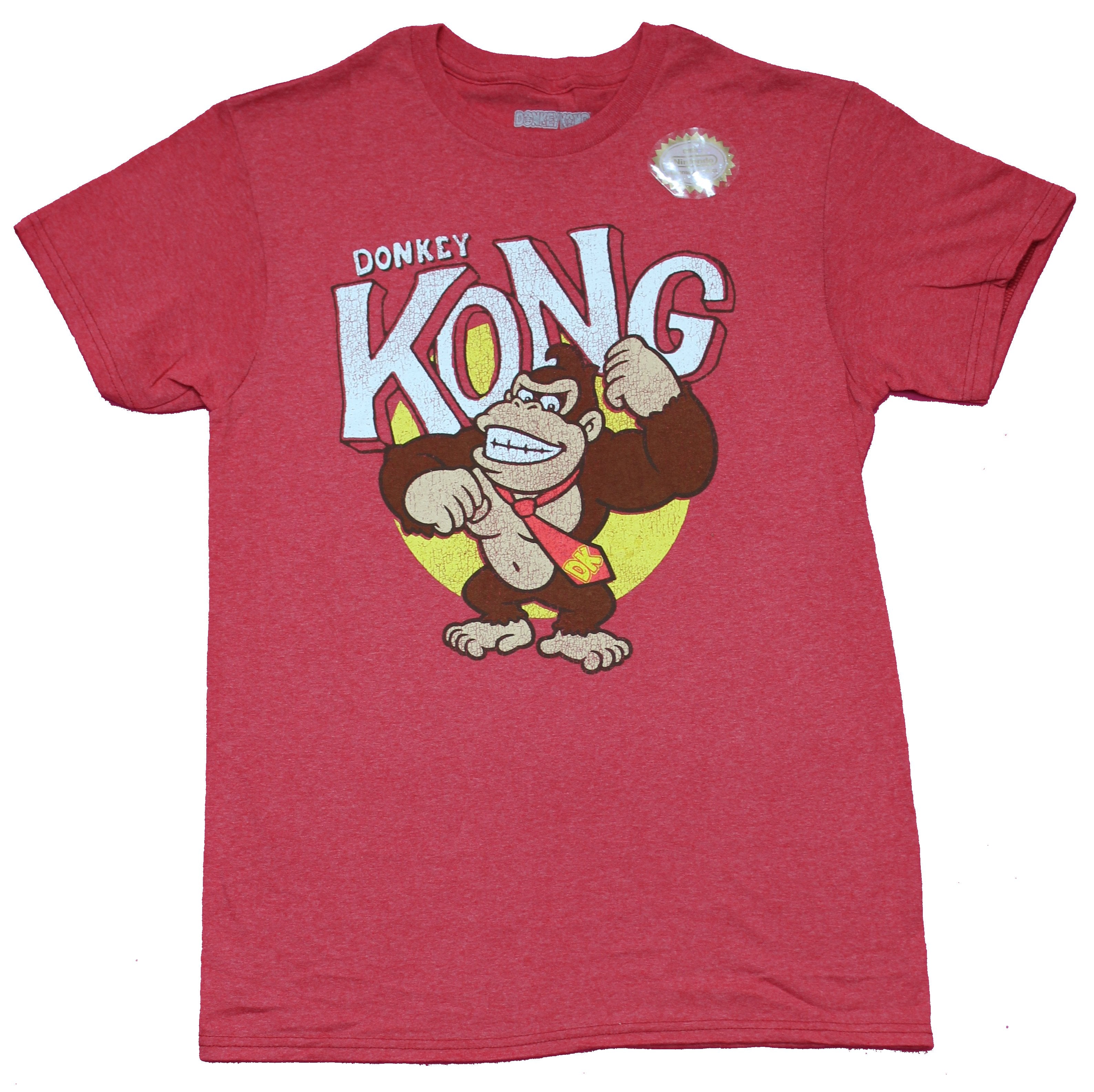 Donkey Kong Mens T-Shirt - Distressed Chest Beating Circle Image Hoodie, Sweatshirt | CiraTrend.com