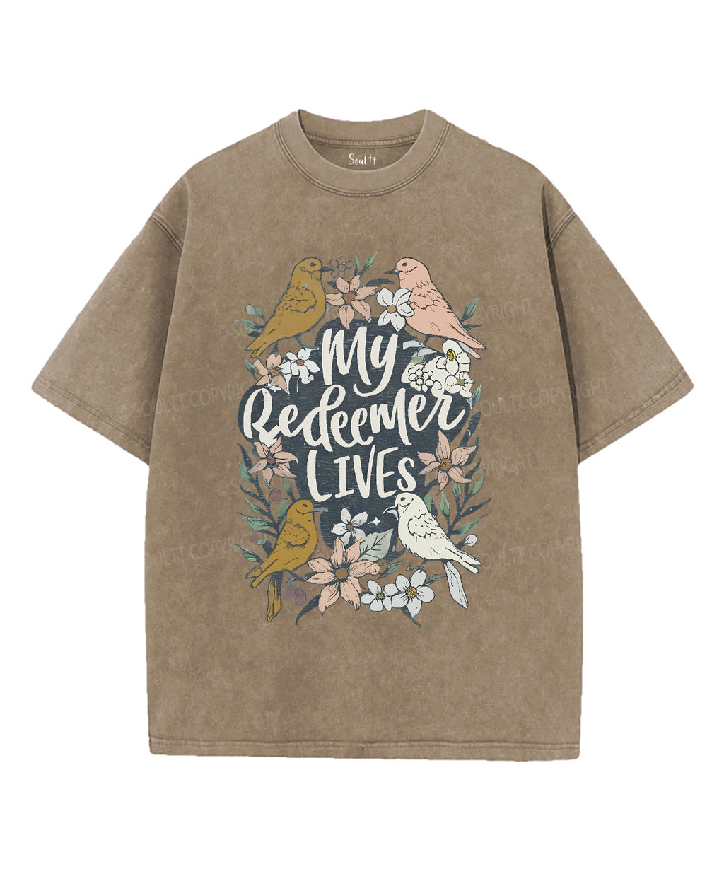 My Redeemer Lives Unisex Washed Christian T-shirt Hoodie, Sweatshirt | CiraTrend.com (Image 5)