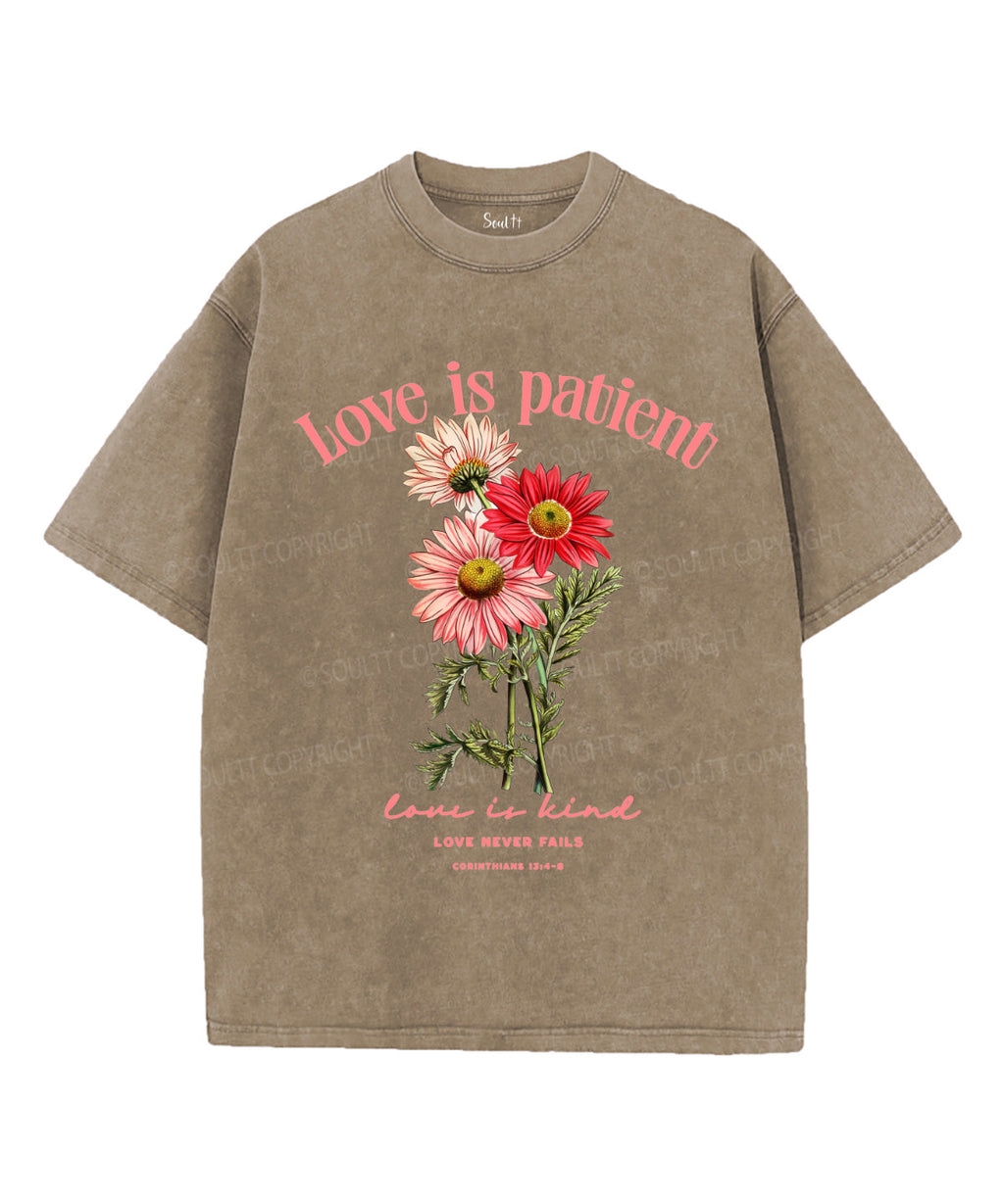 Love Is Patient Unisex Washed Christian T-shirt Hoodie, Sweatshirt | CiraTrend.com (Image 5)