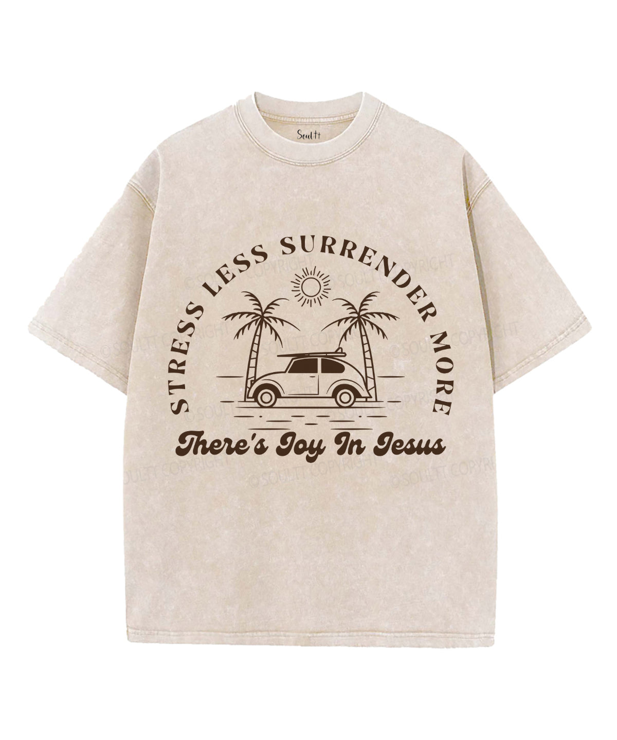 There's Joy in Jesus Unisex Washed Christian T-shirt Hoodie, Sweatshirt | CiraTrend.com (Image 1)