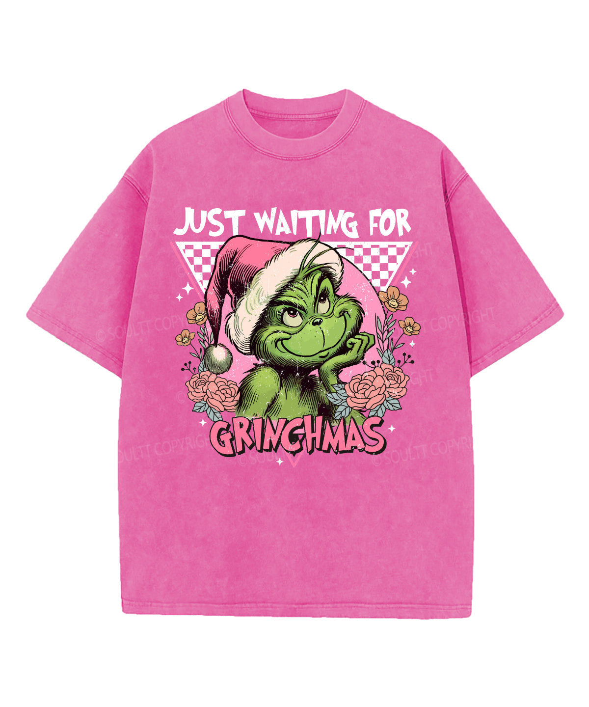 Just Waiting For Grinchmas Washed Christian T-shirt Hoodie, Sweatshirt | CiraTrend.com (Image 3)