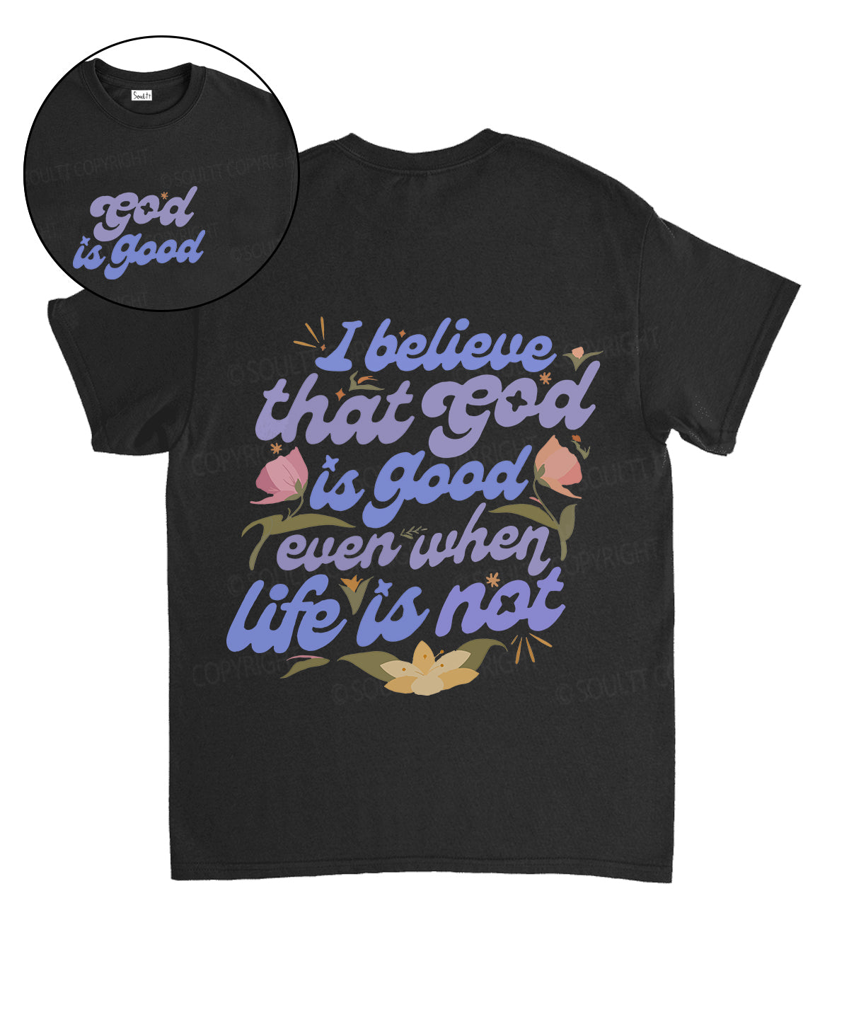 God Is Good Double Sided Unisex Cotton Christian T-Shirt Hoodie, Sweatshirt | CiraTrend.com (Image 1)