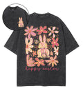 Happy Easter Double Sided Unisex Washed Christian T-shirt Hoodie, Sweatshirt | CiraTrend.com (Image 1)