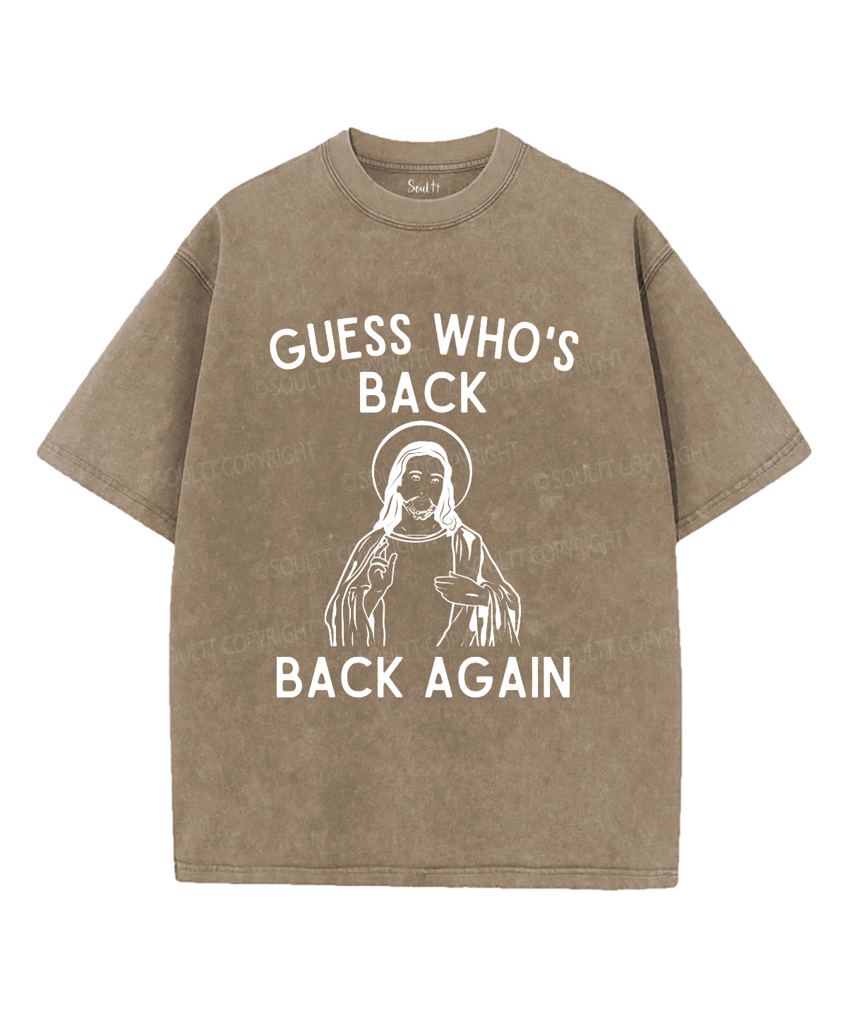 Guess Who's Back Unisex Washed Christian T-shirt Hoodie, Sweatshirt | CiraTrend.com (Image 5)