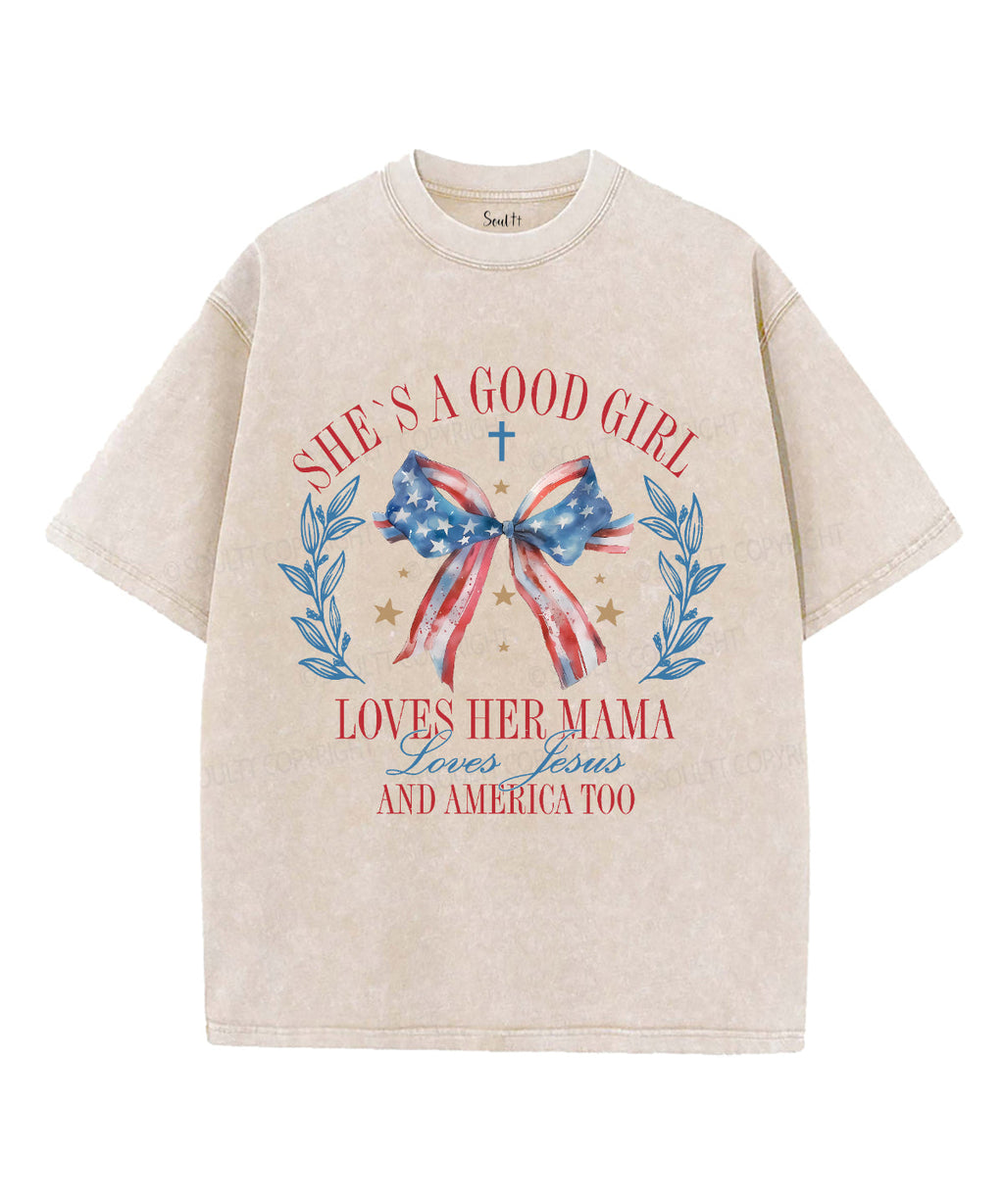 She's a Good Girl Unisex Washed Christian T-shirt Hoodie, Sweatshirt | CiraTrend.com (Image 1)