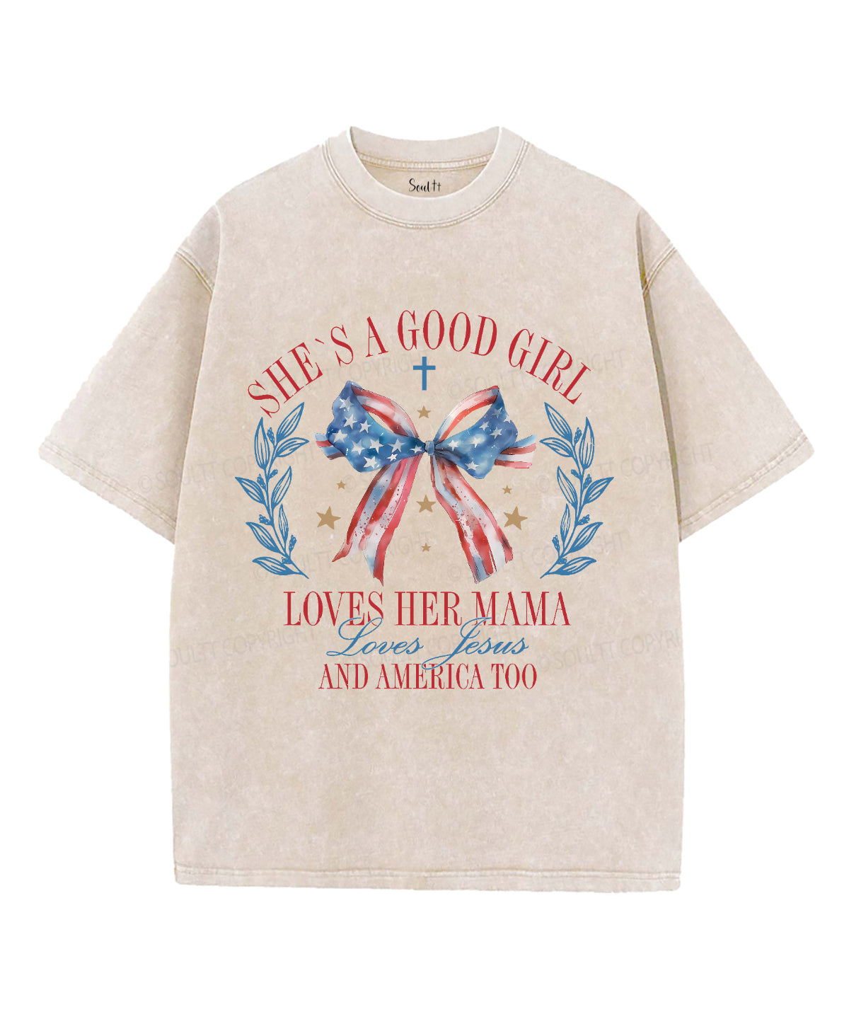 She's a Good Girl Unisex Washed Christian T-shirt Hoodie, Sweatshirt | CiraTrend.com (Image 1)