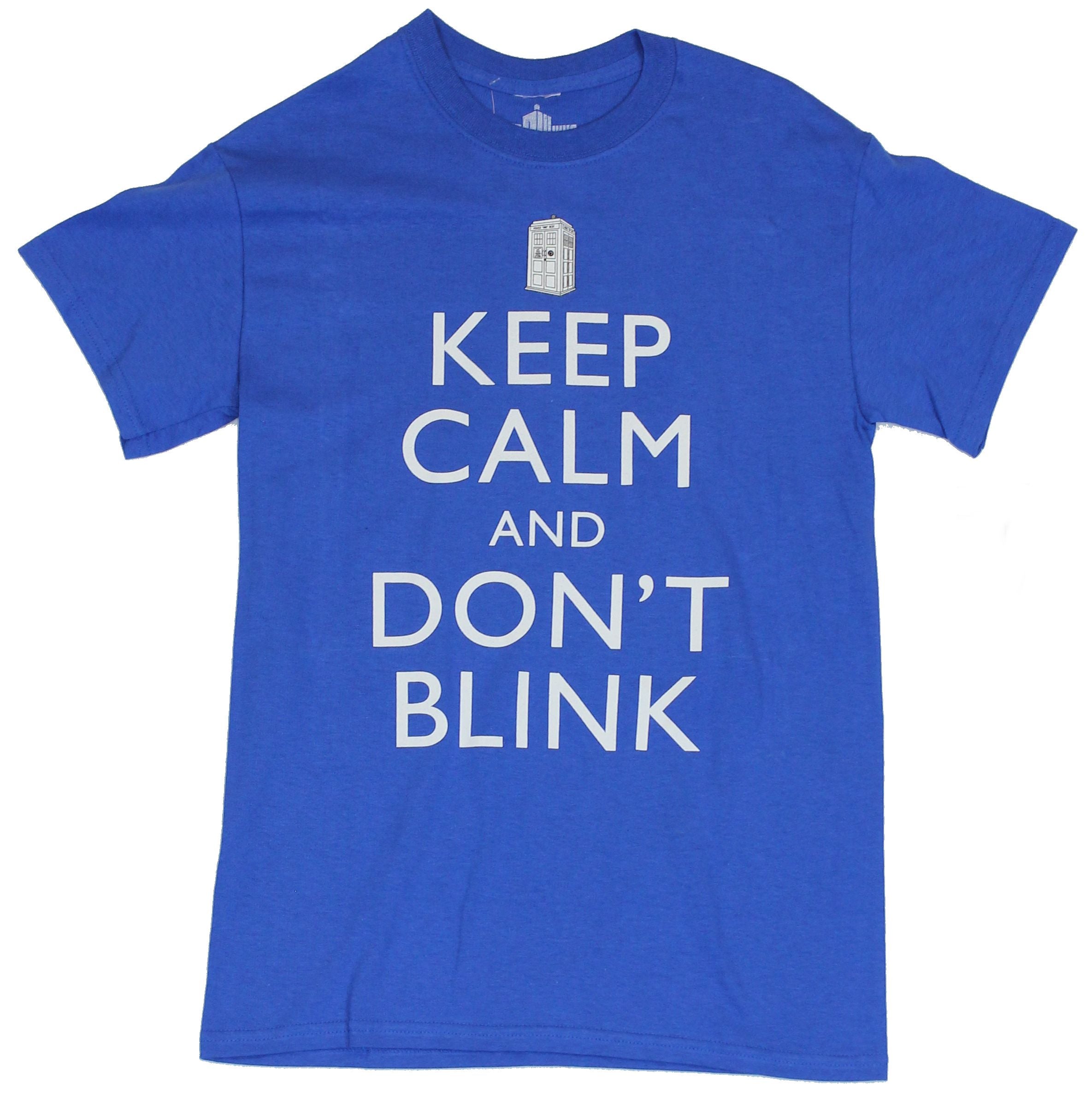 Dr Who Mens T-Shirt  - Keep Calm and Dont Blink with Tardis Image Hoodie, Sweatshirt | CiraTrend.com